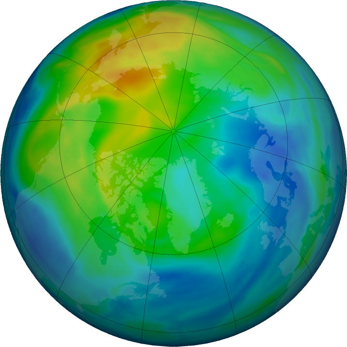 Arctic ozone map for 15 November 2016